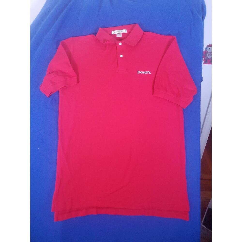 Vintage Izod Club Dewar's NWOT Red Polo Shirt Men's Size Large Nwot - Picture 11 of 15
